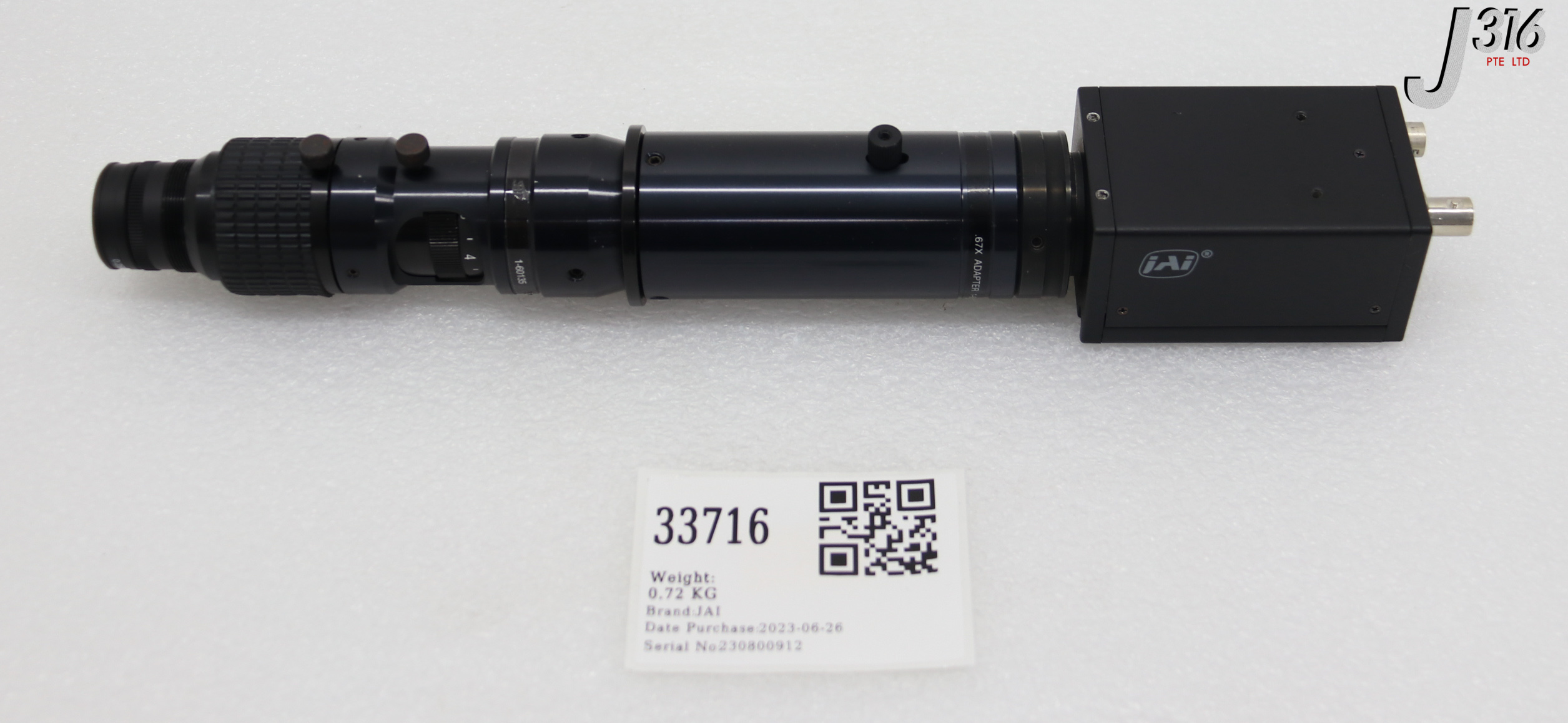 みらい 33716 JAI CCD VIDEO CAMERA W/ NAVITAR 1-6010 + 1-6020 + 1-60135 +
